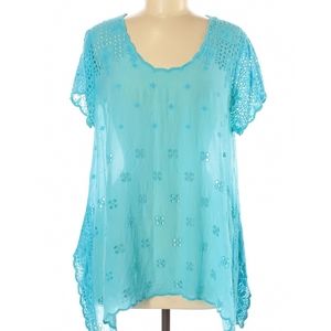 Johnny Was Blue Tunic Top, medium